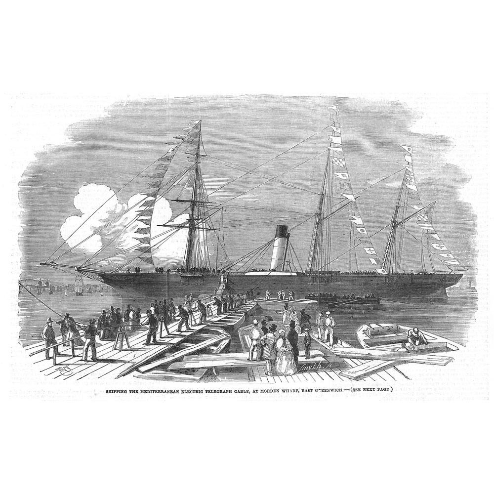 GREENWICH-Shipping-Electric-Telegraph-Cable-at-Morden-Wharf